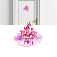 Personalised Custom Princess Castle Name Door Sticker Wall Decal Girls Bedroom