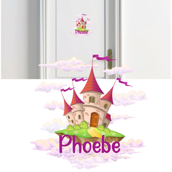 Personalised Custom Princess Castle Name Door Sticker Wall Decal Girls Bedroom (Copy)