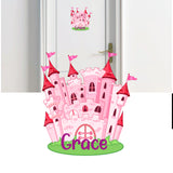 Personalised Custom Princess Castle Name Door Sticker Wall Decal Girls Bedroom