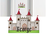 Personalised Custom Prince Castle Fortress Name Door Sticker Wall Decal Boys Bedroom