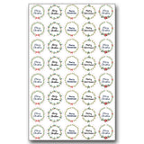 40 Merry Christmas Stickers Labels Holly Wreath Happy Self Adhesive Circle Gift