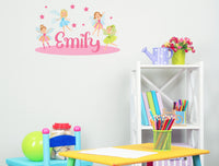 Personalised Custom Fairy Name Door Sticker Wall Decal Girls Bedroom