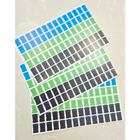 Blue Green Brown Black Wheelie Bin Calendar Reminder Craft Planner Stickers Decal Rubbish