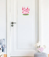 Personalised Custom Princess Castle Name Door Sticker Wall Decal Girls Bedroom