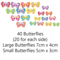 Butterflies Car Van Decal Sticker Set Butterfly Colourful Bright Camper