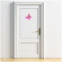 Personalised Custom Princess Castle Name Door Sticker Wall Decal Girls Bedroom