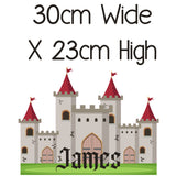 Personalised Custom Prince Castle Fortress Name Door Sticker Wall Decal Boys Bedroom