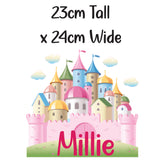 Personalised Custom Princess Castle Name Door Sticker Wall Decal Girls Bedroom