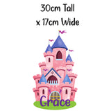 Personalised Custom Princess Castle Name Door Sticker Wall Decal Girls Bedroom