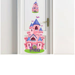 Personalised Custom Princess Castle Name Door Sticker Wall Decal Girls Bedroom