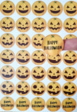 35 Halloween Sweets Stickers Self Adhesive Pumpkin Labels Autumn Round Circle (Copy)