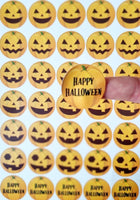 35 Halloween Sweets Stickers Self Adhesive Pumpkin Labels Autumn Round Circle (Copy)